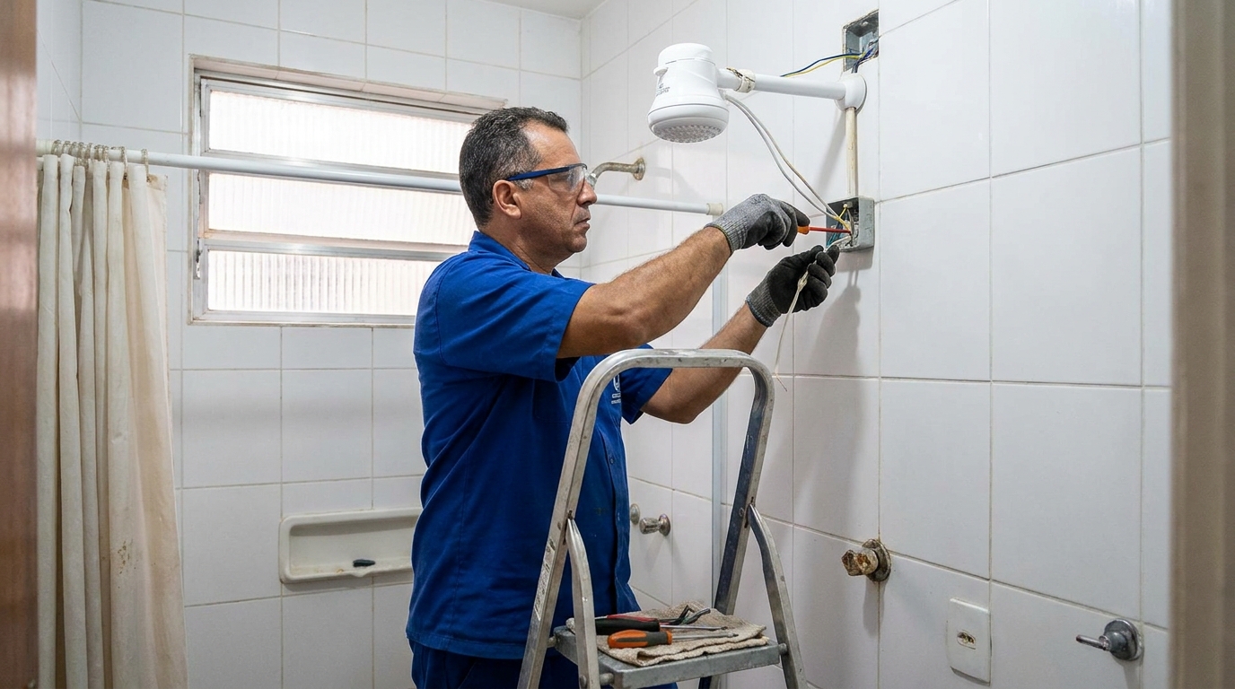 Instalação de Chuveiro Elétrico perto de mim em Atibaia‑SP