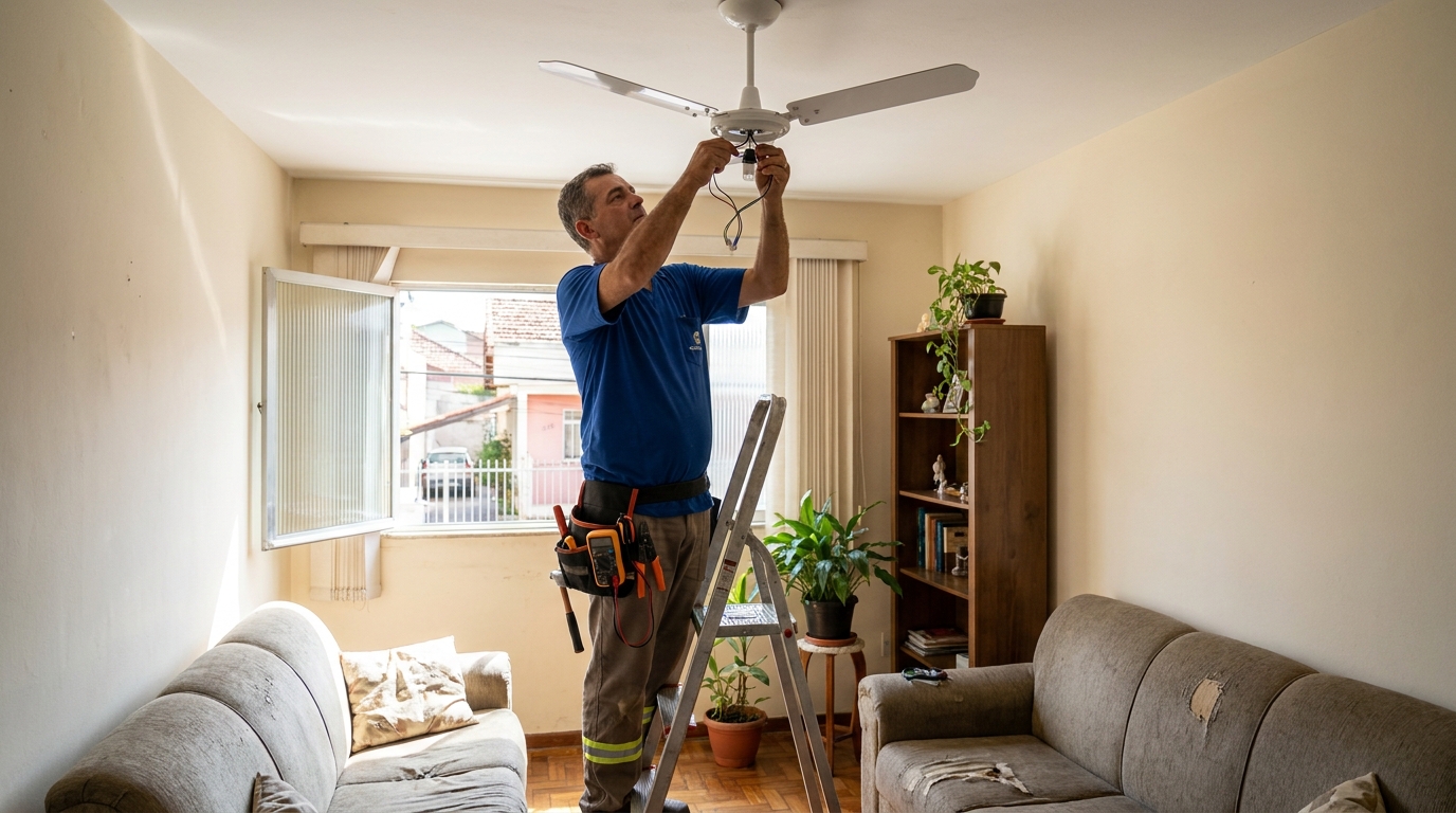 Instalação de Ventilador de Teto perto de mim em Atibaia‑SP