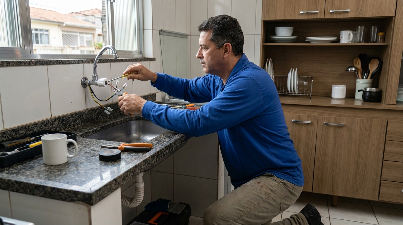 Troca de torneira eletrica em Atibaia‑SP